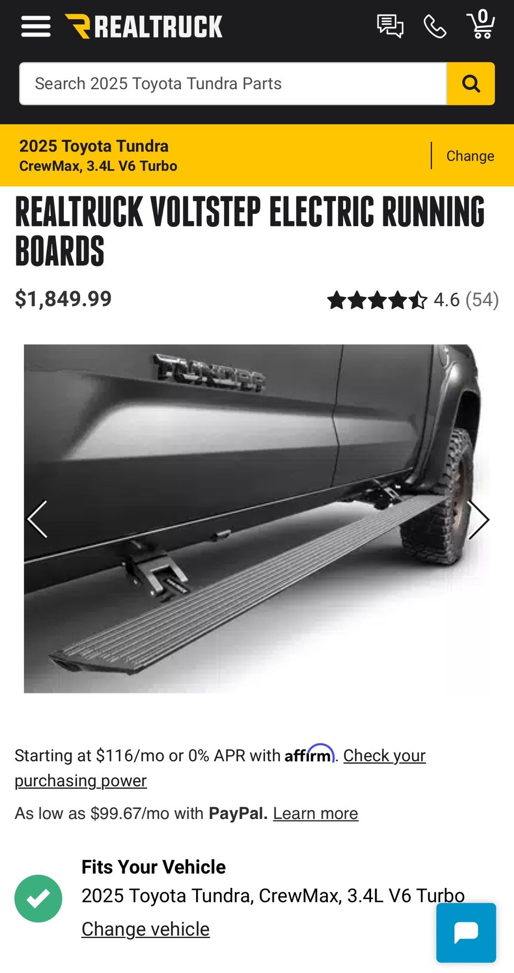 2025 Tundra Crewman RealTruck Amp Side Step