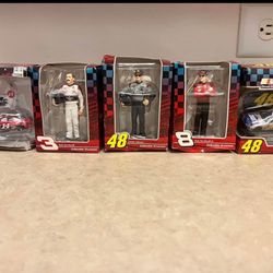 Vintage Nascar Collection Of Ornaments Dale Earnhardt, Dale jr. Jimmy Johnson Nib