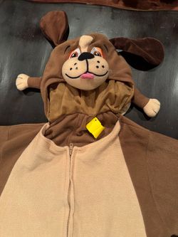 Costume Dog Onesie size 12 to 14 Boys rolls up into stuffed animal
