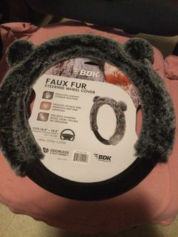 Steering Wheel Cover Grey/ Black