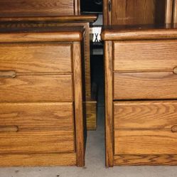 2 DRAWER END TABLES SET