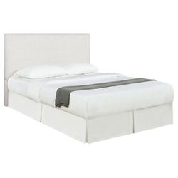 King IZZY white Upholstered Bed 