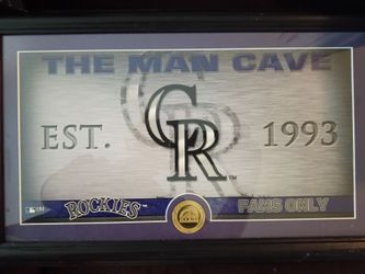 bronco and Rockies plaques
