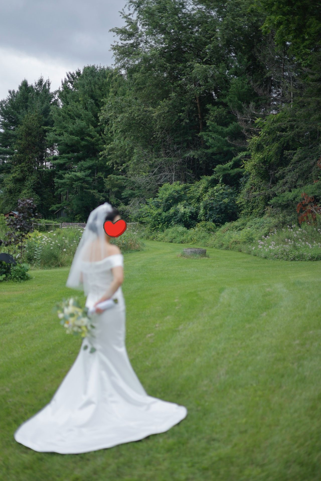 Size 2 Off-shoulder Wedding Dress With Train