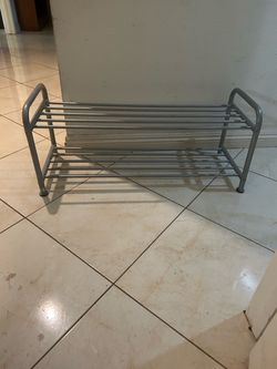 2-Tier Metal Shoe Rack