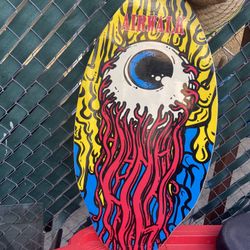 Vintage RARE 1980's Airwalk Eyeball Wooden Skim Board Boogie Board 37" x18.5"