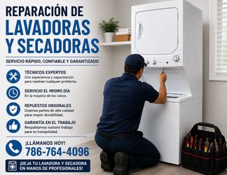 🔧 Reparación de Electrodomésticos | Lavadoras y Secadoras  ✅ Servicio el mismo día (según disponibilidad) ✅ Técnicos con experiencia ✅ Precios compet