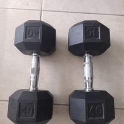 (2) 40 lbs Dumbbells