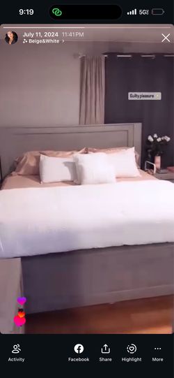 Eastern King size bed Frame/ Side drawers