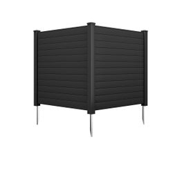 48" W X 48" H Air Conditioner Fence Privacy Screen with Metal Stakes, Outdoor Trash Can Enclosure, Vinyl Pool Equipment Enclosure (4 Panels)AB38