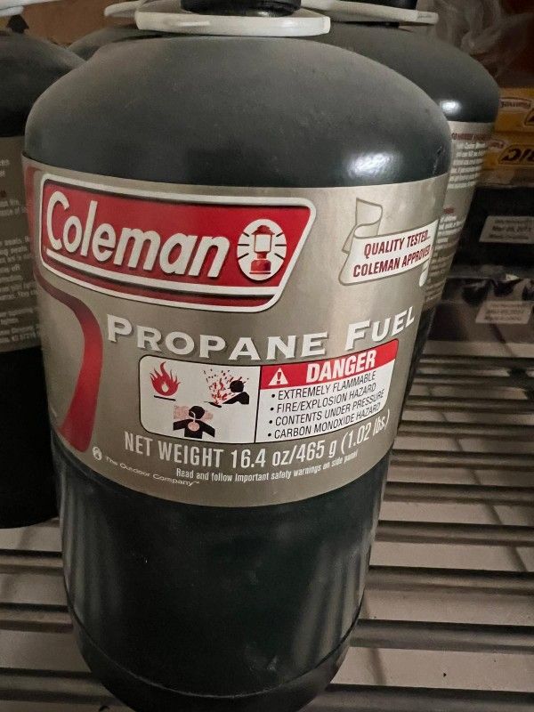 7 Coleman Propane Fuel cylinder.
