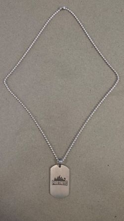 Fortnite #1 Victory Royale Dog Tag on 24" Chain