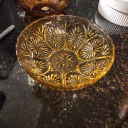 Vintage Amber  Indiana Bowl