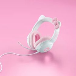 Razer Kraken Kitty V2 Wired USB A Gaming Headset with Kitty Ears and Chroma RGB Lighting - Hello Kitty Edition
