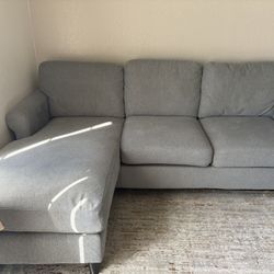 Living spaces Couch - Stark Dark Grey 80" Fabric Sofa