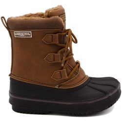 London Fog Boys Cheshire Cold Weather Snow Boot Cognac 1M