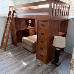 Bunk bed loft with desk