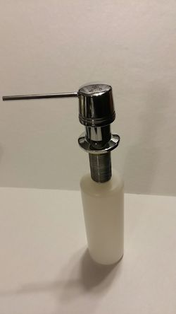 Chrome soap dispenser