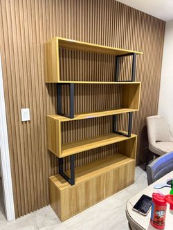 Real wood display shelf storage shelf rack