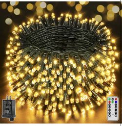 1000 LED 328 FT Christmas Lights, Waterproof Outdoor String Lights with Remote and Timer, Christmas Tree Lights with 8 Modes Dimmable, Fairy Lights fo