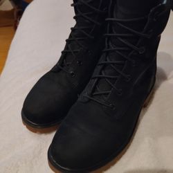 Timberland Womens Jayne 6-Inch Waterproof Black Nubuck Boot - 6