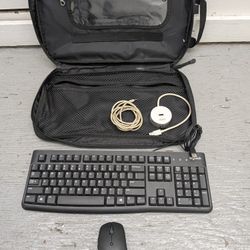 Travel Keyboard And Mouse Includes Accessories Hub And Carrying Case