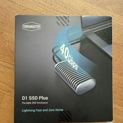 NEW! TerraMaster D1 SSD Plus 40Gbps M.2 NVMe SSD Aluminum M.2 Enclosure
