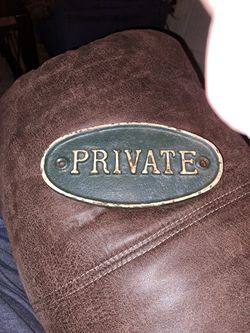 Vintage Cast Iron Private Sign 