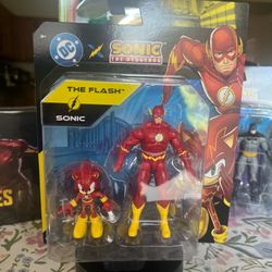 Sonic The Hedgehog and The Flash Action Figures 5" Jakks Pacific DC Wave 2 NEW