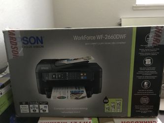 Epson Workforce WF-2660 printer fax and copier machine.