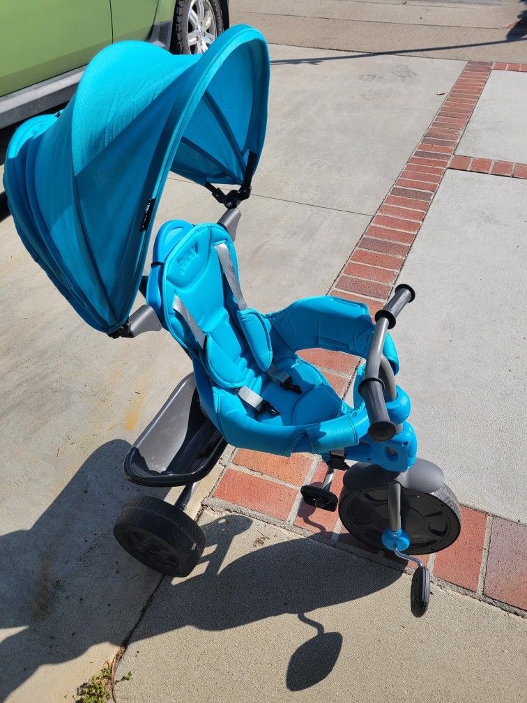 Joovy Kids Youth Toddler Girls Boys Tricycle Bicycle Push Cart Stroller Seat Chair With Sunshade And Steerer