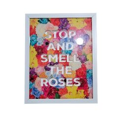 Colorful Floral Wall Art - Stop and Smell the Roses