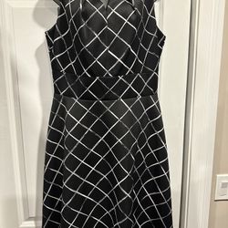 Chic Liz Claiborne Geometric Print Dress - Size 14