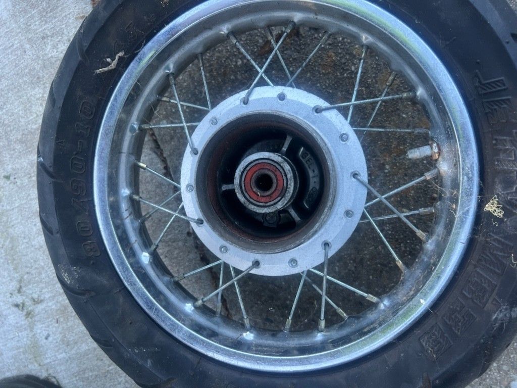 Oem Honda Crf50 rear rim with street tire