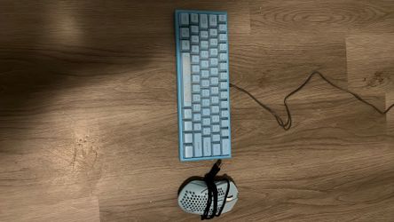 blue keyboard and mouse used brand new