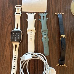Apple Watch Series 6 with charger and 3 bands
