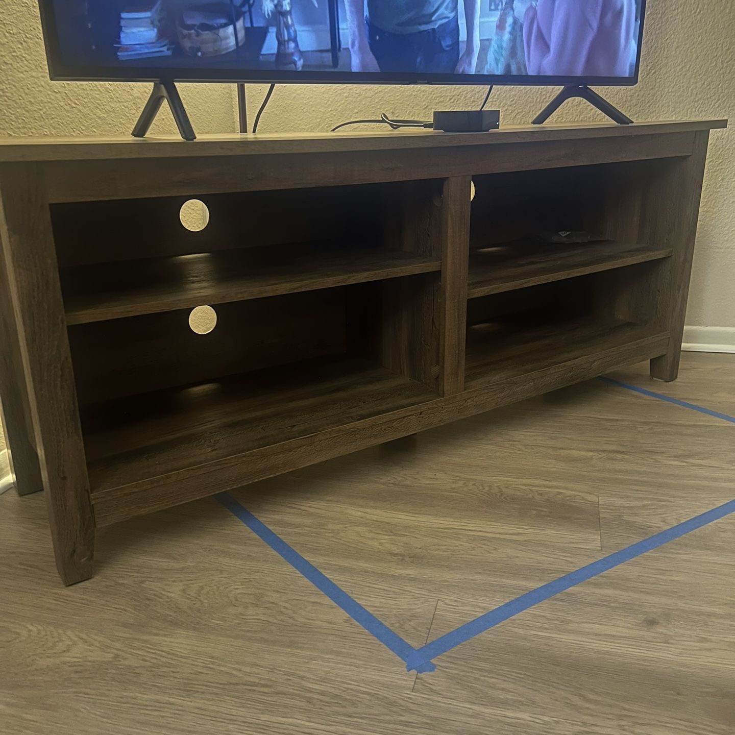 Rustic Oak TV Stand Media Console - Like New