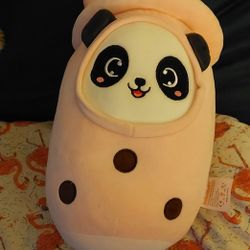 Panda Face Boba Soft Plushie