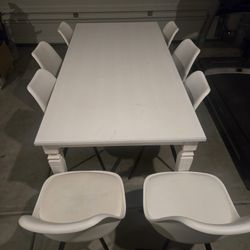 Dinner Table Plus 8 Chairs 