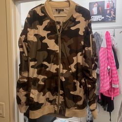 Mens Camo Jacket XL Elwood