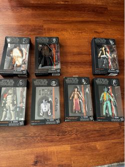 Star Wars Black Series 6" Figure Lot (2013 Orange Line) - 7 Original Figures - Wave 1 and Wave 2