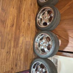 Chrome 18 Inch Rims With Tires 