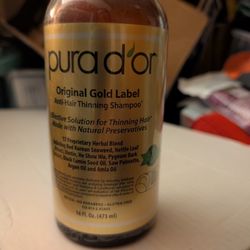 Brand New 16 Oz Pura D'or Gold Shampoo