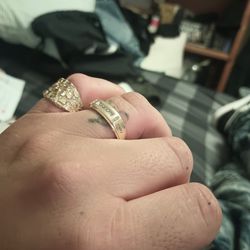 Real 10k Medium Sized Gold Nugget Ring 