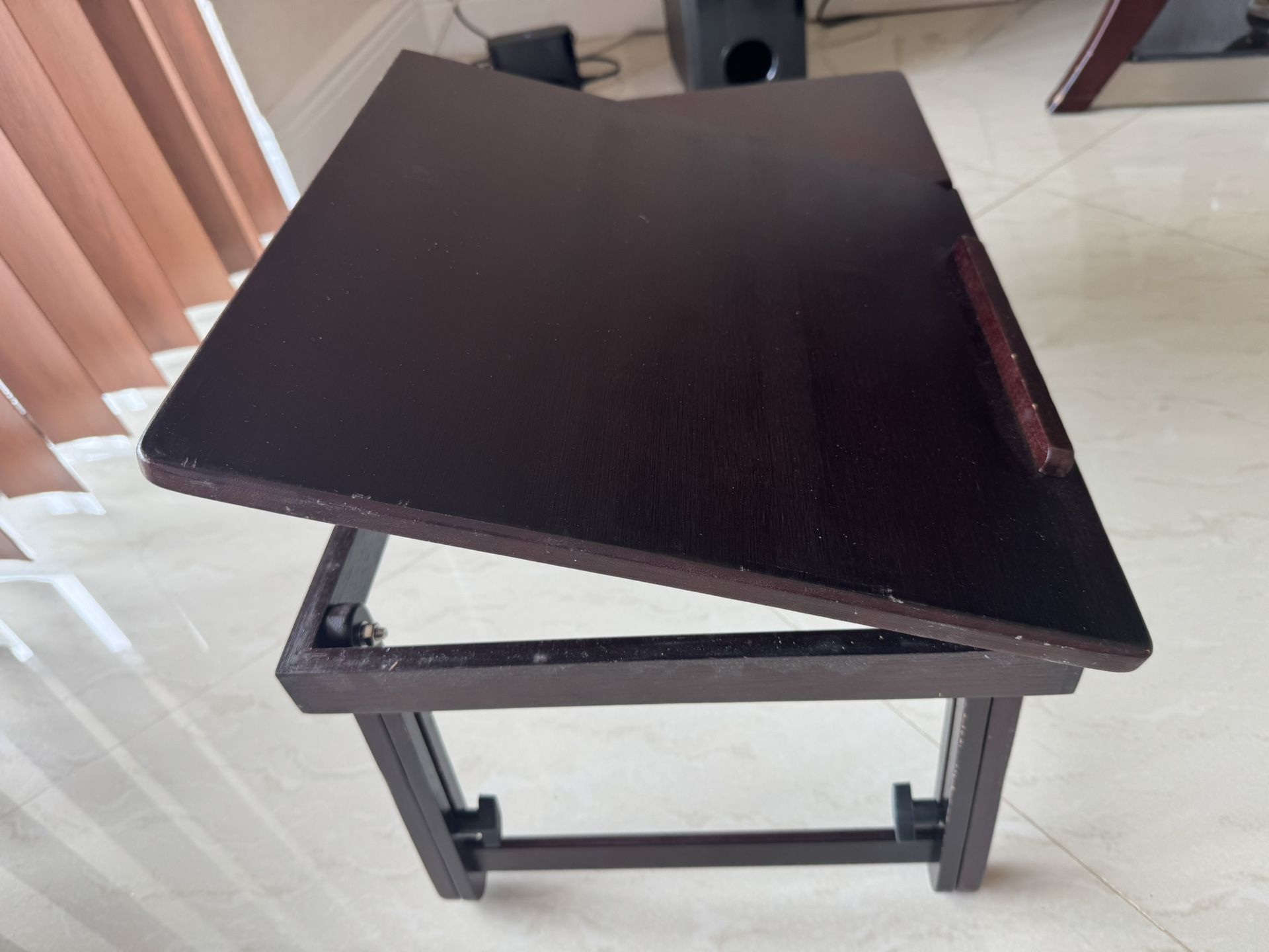 Adjustable Wood Laptop/Bed Tray Table with Storage Drawer