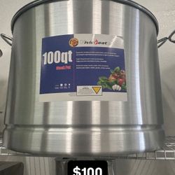Olla Grande De 100 Qts Nueva Tamalera, Vaporera Con Tapa