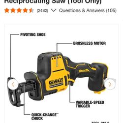 DEWALT

ATOMIC 20V MAX Cordless Brushless Compact Reciprocating Saw