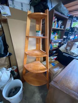 Corner stand station shelf