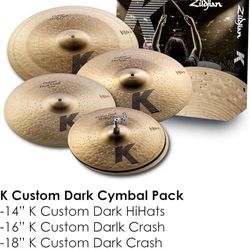 Zildjian Custom K Dark Cymbal pack 