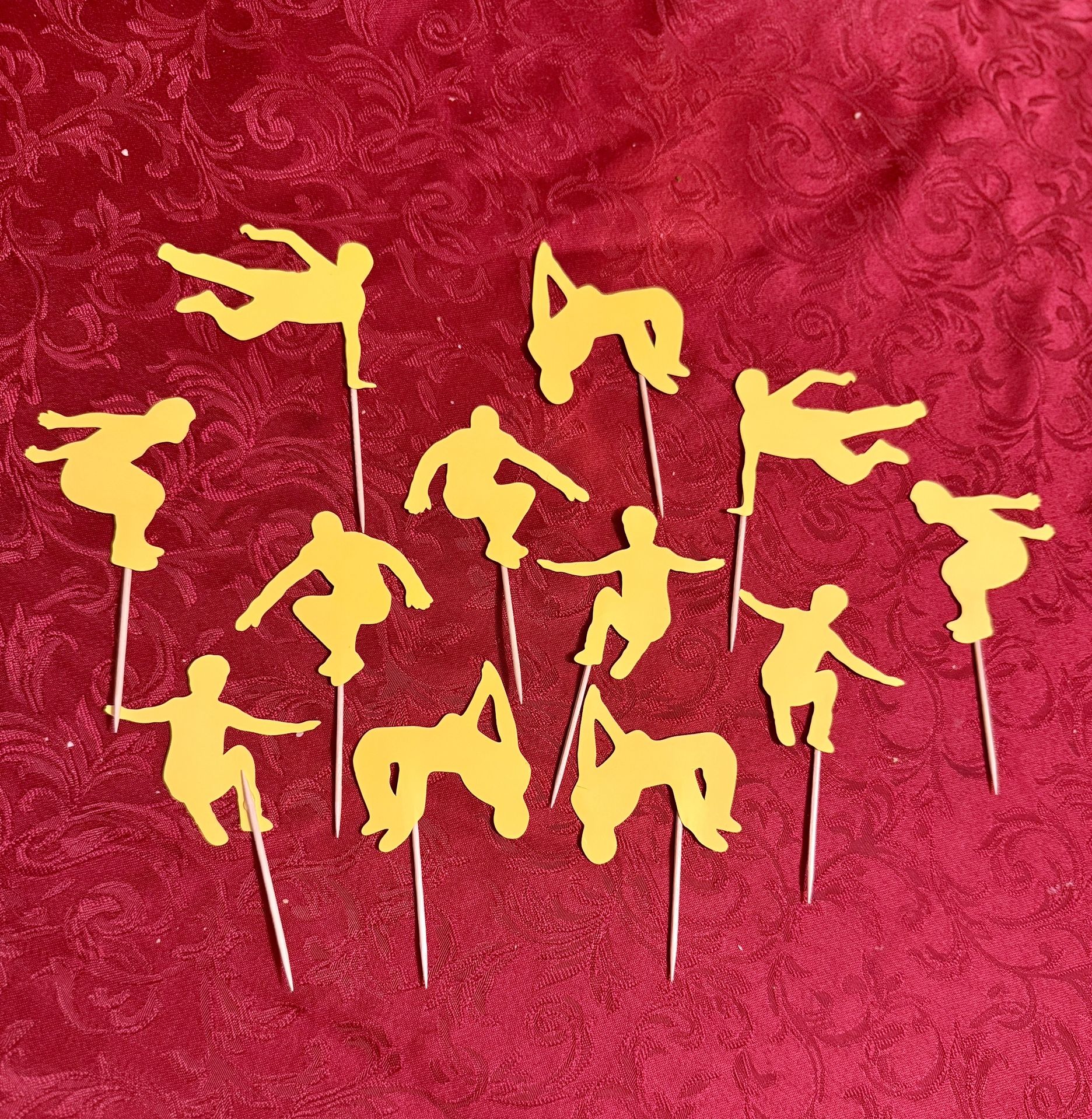 Parkour Cupcake Toppers (set of 12)